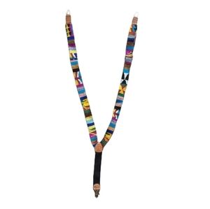 Multicolor Knit Patterned Men's‎ Suspenders With Hand Clasps
